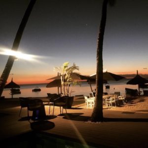 Coucher de soleil sur la plage de Trou aux Biches
