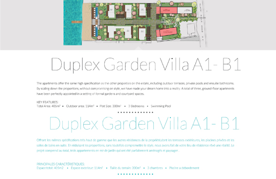 Duplexe Garden à vendre dans un projet en bord de mer / VIP'S H'OM
